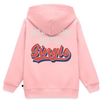 Beziehungsstatus: Single - Kinder Premium Organic Zip Hoodie - Rosa - Hinten - AI Model Kid Female (0cm)