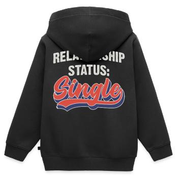 Beziehungsstatus: Single - Kinder Premium Organic Zip Hoodie - Schwarz - Hinten - AI Model Kid Male (0cm)