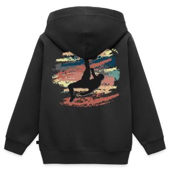 Football Footballer Striker Boys Men World Cup - Kids Premium Organic Zip-up Hoodie - black - Back - AI Model Kid Male (0cm)