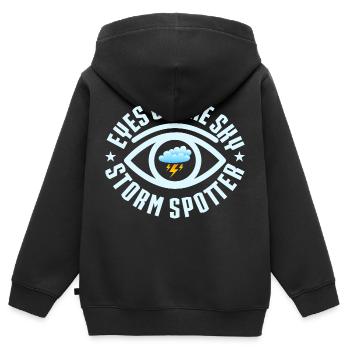 Eyes On The Sky - Storm Spotter Meteorology Weath - Sweat Premium à capuche zippé enfant bio - noir - Dos - AI Model Kid Male (0cm)