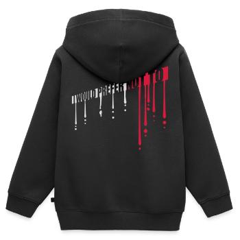 Je préfère ne pas - Sweat Premium à capuche zippé enfant bio - noir - Dos - AI Model Kid Male (0cm)