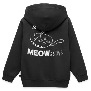 rester MEOWsetive - Sweat Premium à capuche zippé enfant bio - noir - Dos - AI Model Kid Male (0cm)