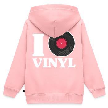 I love vinyl Design for a vinyl format lover - Kinder Premium Organic Zip Hoodie - Rosa - Hinten - AI Model Kid Female (0cm)