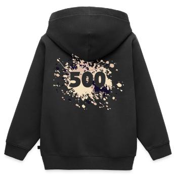 Status Mood 500 Internal Server Error Color Splash - Kinder Premium Organic Zip Hoodie - Schwarz - Hinten - AI Model Kid Male (0cm)