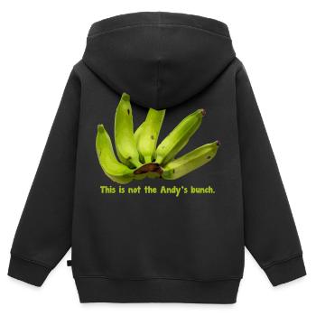 Ce n’est pas le groupe d’Andy. - Sweat Premium à capuche zippé enfant bio - noir - Dos - AI Model Kid Male (0cm)