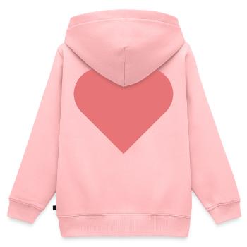 Ich liebe dich - Kinder Premium Organic Zip Hoodie - Rosa - Hinten - AI Model Kid Female (0cm)