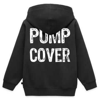 Pump Cover Gym T-shirt - Sweat Premium à capuche zippé enfant bio - noir - Dos - AI Model Kid Male (0cm)