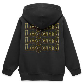 Legend Legend Legend Legend Geschenk - Kinder Premium Organic Zip Hoodie - Schwarz - Hinten - AI Model Kid Male (0cm)