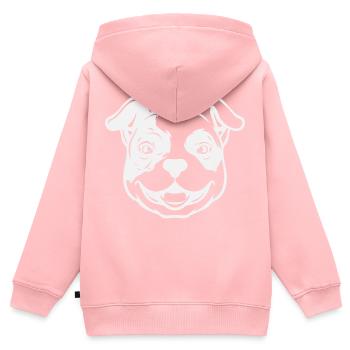 CHIEN CHAT ANIMAL DE COMPAGNIE - Sweat Premium à capuche zippé enfant bio - rose - Dos - AI Model Kid Female (0cm)