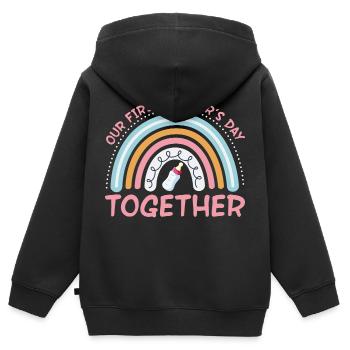 Unser erster Muttertag Muttertag Mama - Kinder Premium Organic Zip Hoodie - Schwarz - Hinten - AI Model Kid Male (0cm)