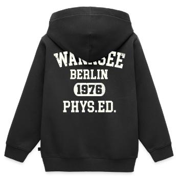 Retro Vintage Waldbad Wannsee Outfit See Baden - Kinder Premium Organic Zip Hoodie - Schwarz - Hinten - AI Model Kid Male (0cm)