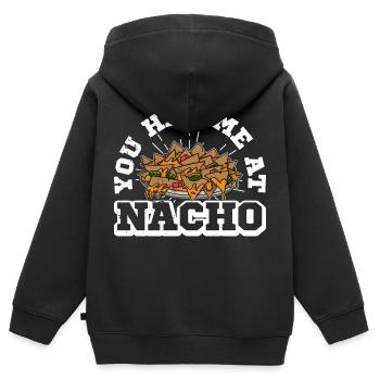 Mexico Nachos Jalapenos Cheese Mexican cuisine - Kinder Premium Organic Zip Hoodie - Schwarz - Hinten - AI Model Kid Male (0cm)