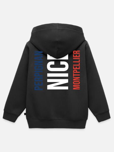 Südfrankreich Souvenir - Kinder Premium Organic Zip Hoodie - Schwarz