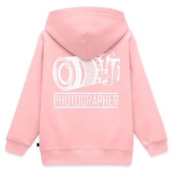 Lustiges Fotograf Geschenk Fotografie - Kinder Premium Organic Zip Hoodie - Rosa - Hinten - AI Model Kid Female (0cm)