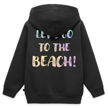 lets go to the beach pastell shirt motiv somme - Kinder Premium Organic Zip Hoodie - Schwarz - Hinten - AI Model Kid Male (0cm)