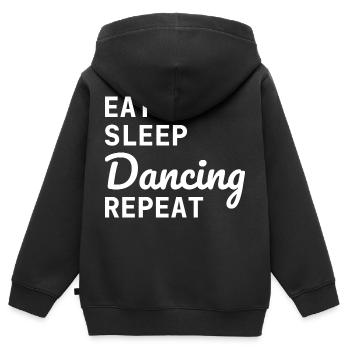 Dancing Dance Music - Kinder Premium Organic Zip Hoodie - Schwarz - Hinten - AI Model Kid Male (0cm)
