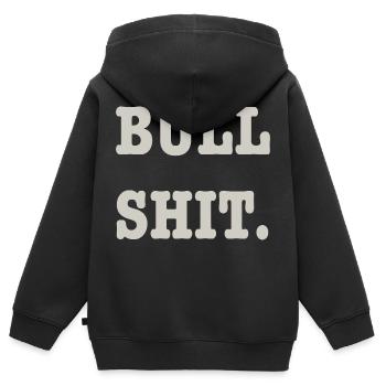 Des conneries - Sweat Premium à capuche zippé enfant bio - noir - Dos - AI Model Kid Male (0cm)