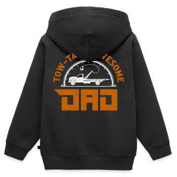 Tow-Tally Awesome Dad Trucking Tow Truck Driver - Kinder Premium Organic Zip Hoodie - Schwarz - Hinten - AI Model Kid Male (0cm)