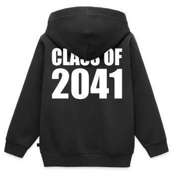 Class of 2041 - Kinder Premium Organic Zip Hoodie - Schwarz - Hinten - AI Model Kid Male (0cm)