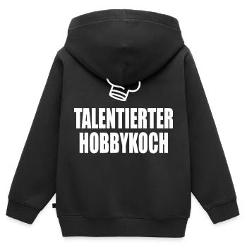 talentierter Hobbykoch - Kinder Premium Organic Zip Hoodie - Schwarz - Hinten - AI Model Kid Male (0cm)