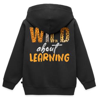 Back To School Lehrer Schule Vintage Schüler - Kinder Premium Organic Zip Hoodie - Schwarz - Hinten - AI Model Kid Male (0cm)