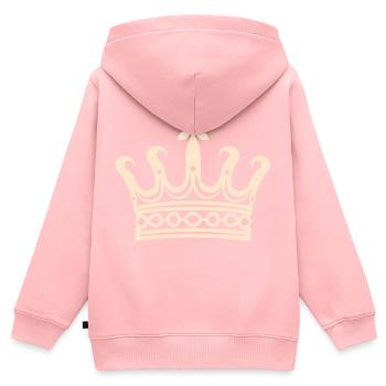 Edle Insignienkrone - Kinder Premium Organic Zip Hoodie - Rosa - Hinten - AI Model Kid Female (0cm)