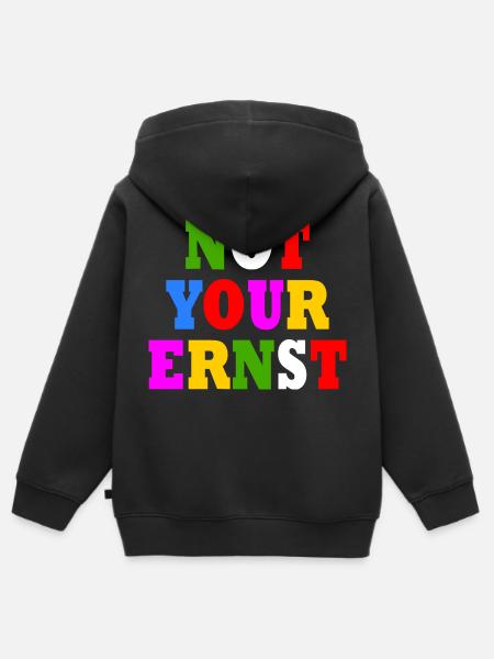 Not your ernst - Kinder Premium Organic Zip Hoodie - Schwarz
