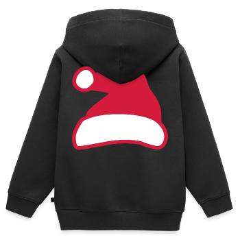 Weihnachtsmann - Kinder Premium Organic Zip Hoodie - Schwarz - Hinten - AI Model Kid Male (0cm)