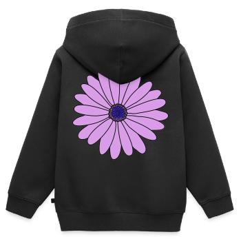 Blume lila Margerite - Kinder Premium Organic Zip Hoodie - Schwarz - Hinten - AI Model Kid Male (0cm)