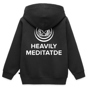 Marathon Running Jogging - Kinder Premium Organic Zip Hoodie - Schwarz - Hinten - AI Model Kid Male (0cm)