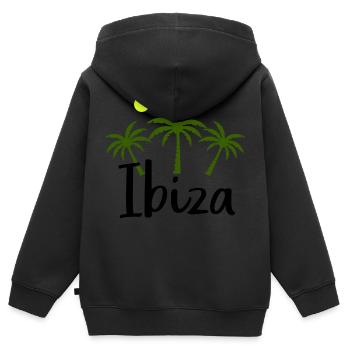 Ibiza - Sweat Premium à capuche zippé enfant bio - noir - Dos - AI Model Kid Male (0cm)