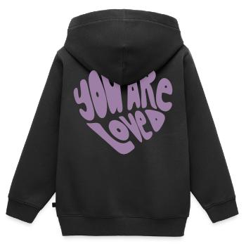 You Are Loved - Kinder Premium Organic Zip Hoodie - Schwarz - Hinten - AI Model Kid Male (0cm)