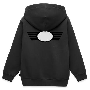 Wappen - Kinder Premium Organic Zip Hoodie - Schwarz - Hinten - AI Model Kid Male (0cm)