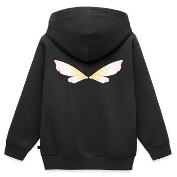pixie wings - Kids Premium Organic Zip-up Hoodie - black - Back - AI Model Kid Male (0cm)