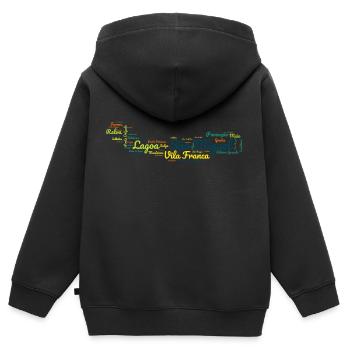Azoren Sao Miguel São Miguel Island - Kinder Premium Organic Zip Hoodie - Schwarz - Hinten - AI Model Kid Male (0cm)