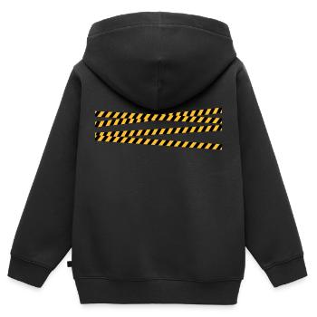 Sicherheitsband Sperrung Zone - Kinder Premium Organic Zip Hoodie - Schwarz - Hinten - AI Model Kid Male (0cm)