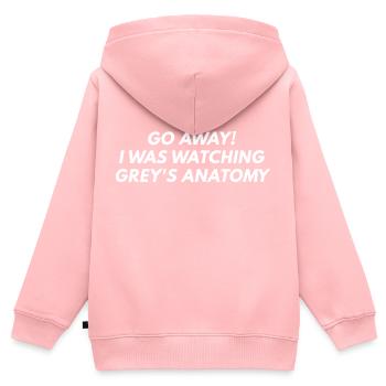 Partez! JE REGARDAIS GREY’S ANATOMY - Sweat Premium à capuche zippé enfant bio - rose - Dos - AI Model Kid Female (0cm)