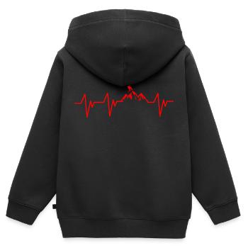 Snowboard Snowboarder - Sweat Premium à capuche zippé enfant bio - noir - Dos - AI Model Kid Male (0cm)