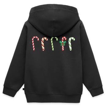Zuckerstange - Kinder Premium Organic Zip Hoodie - Schwarz - Hinten - AI Model Kid Male (0cm)