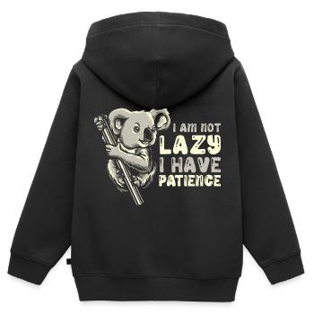Koala Koala Ours - Sweat Premium à capuche zippé enfant bio - noir - Dos - AI Model Kid Male (0cm)