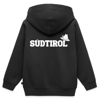 Tyrol du Sud - Sweat Premium à capuche zippé enfant bio - noir - Dos - AI Model Kid Male (0cm)