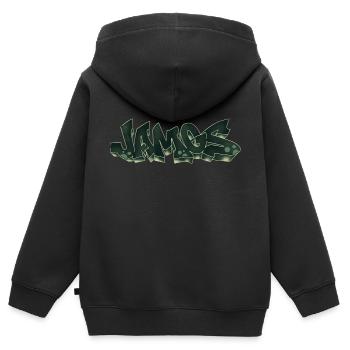 James Graffiti Name - Kinder Premium Organic Zip Hoodie - Schwarz - Hinten - AI Model Kid Male (0cm)