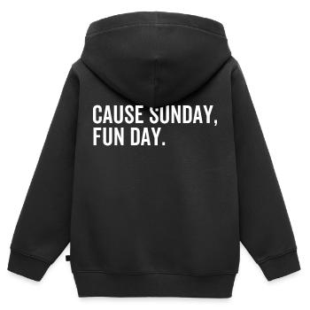 Cause Sunday Fun Day - Sweat Premium à capuche zippé enfant bio - noir - Dos - AI Model Kid Male (0cm)
