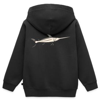 Meerestiere - Kinder Premium Organic Zip Hoodie - Schwarz - Hinten - AI Model Kid Male (0cm)