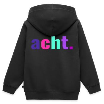 8. Geburtstag Acht Geschenk 8 Jahre - Kinder Premium Organic Zip Hoodie - Schwarz - Hinten - AI Model Kid Male (0cm)