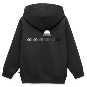 Handball - Kinder Premium Organic Zip Hoodie - Schwarz - Hinten - AI Model Kid Male (0cm)