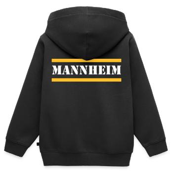 Mannheim VECTOR - Sweat Premium à capuche zippé enfant bio - noir - Dos - AI Model Kid Male (0cm)