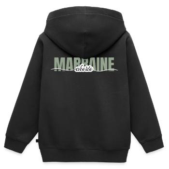 Liebe Patin - Patin Geschenk - Kinder Premium Organic Zip Hoodie - Schwarz - Hinten - AI Model Kid Male (0cm)