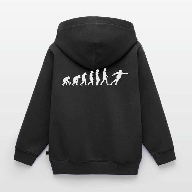 Roller Derby Rollers Rollers Evolution des Personnes Sport Sweat Premium à capuche zippé enfant bio