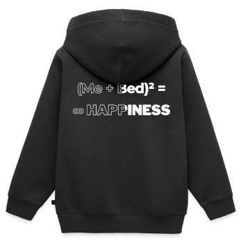 Happiness - Kinder Premium Organic Zip Hoodie - Schwarz - Hinten - AI Model Kid Male (0cm)